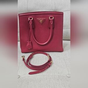 Prada Red Saffiano 2 Way